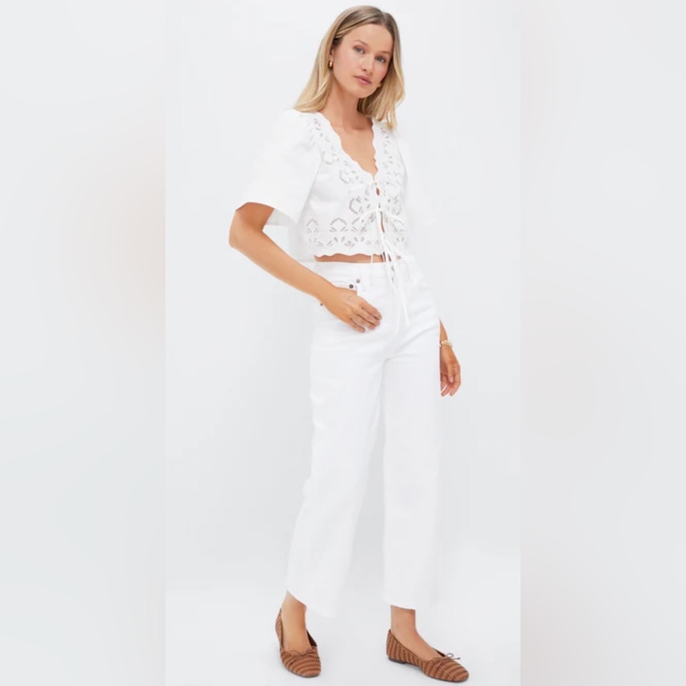 NWT Agolde Harper Crop Jeans in White sz 30